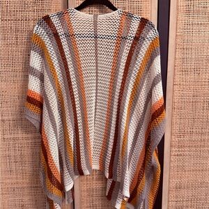 Multicolor Striped Knit Swim Coverup